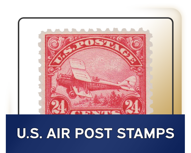 H.E. Harris U.S. Air Post Stamps