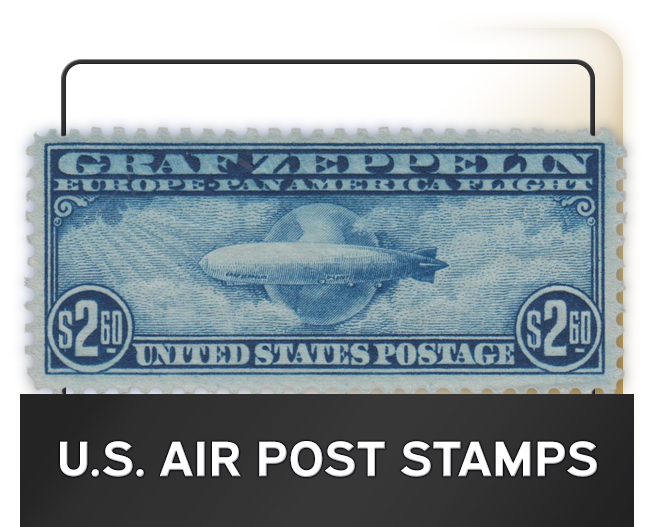 H.E. Harris U.S. Air Post Stamps