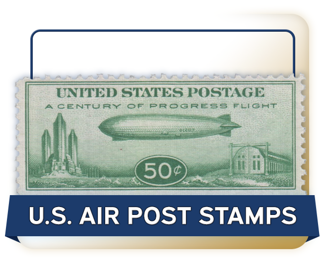 H.E. Harris U.S. Air Post Stamps