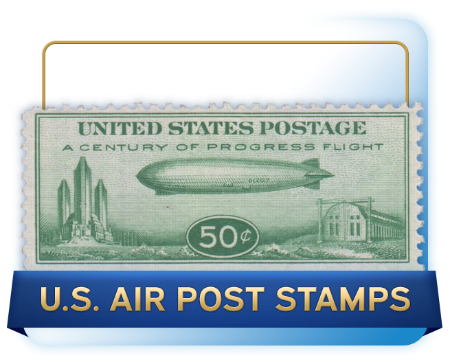 H.E. Harris U.S. Air Post Stamps