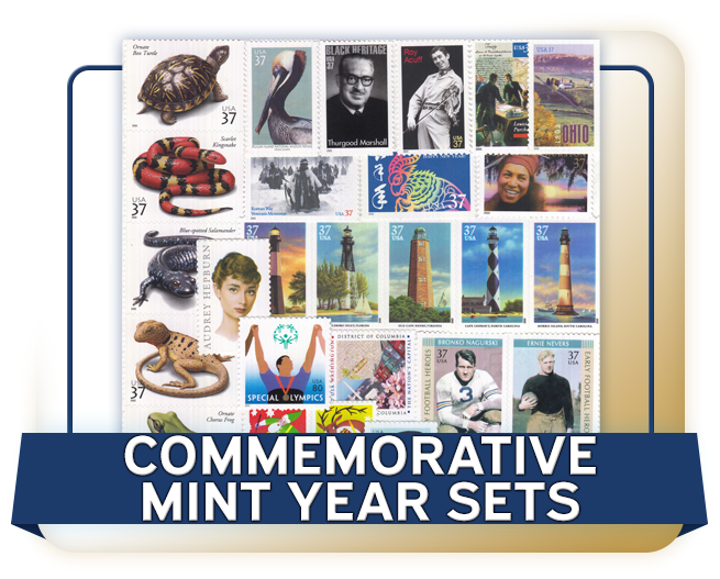 H.E. Harris Commemorative Mint Year Sets