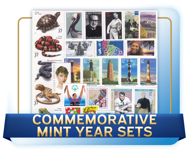 H.E. Harris Commemorative Mint Year Sets