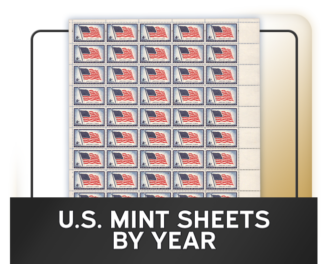 H.E. Harris U.S. Mint Sheets By Year