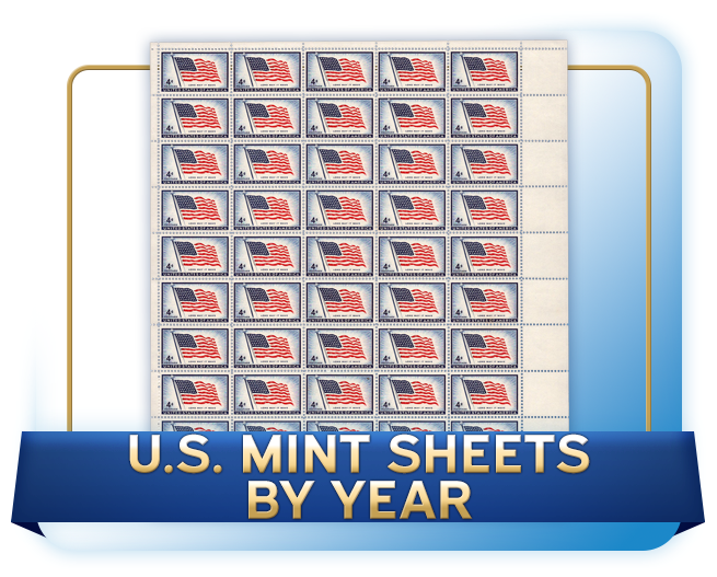 H.E. Harris U.S. Mint Sheets By Year