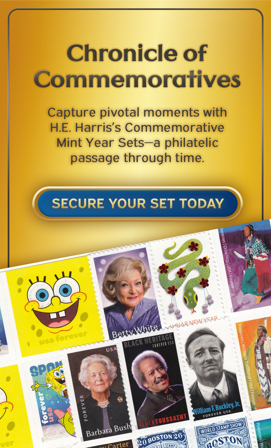 H.E. Harris Commemorative Mint Year Sets