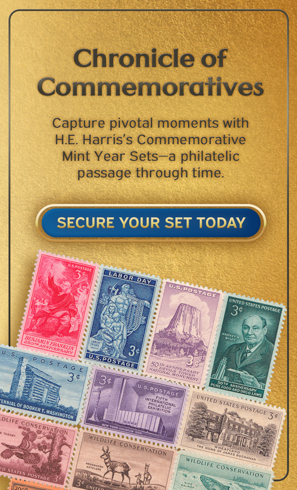 H.E. Harris Commemorative Mint Year Sets