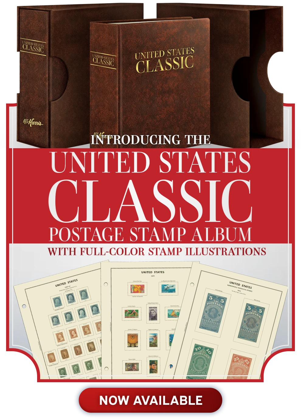 H.E. Harris United States Classic Postage Stamp Album - NOW AVAILABLE!
