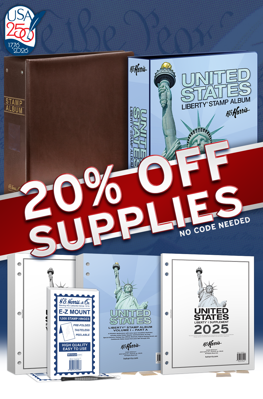 20% Off Stamp Collecting Supplies