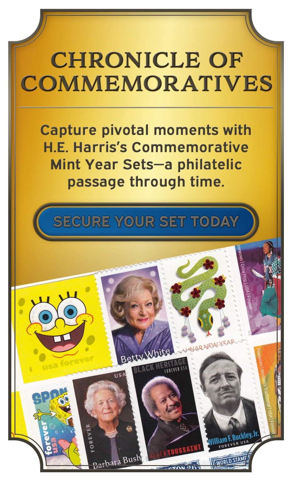 H.E. Harris Commemorative Mint Year Sets