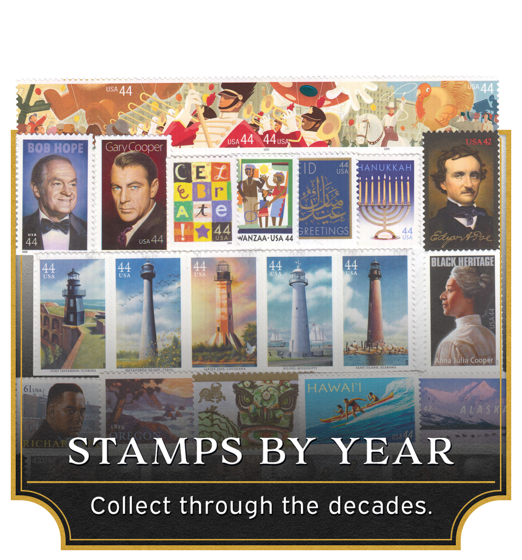 H.E. Harris Shop Stamps By Year